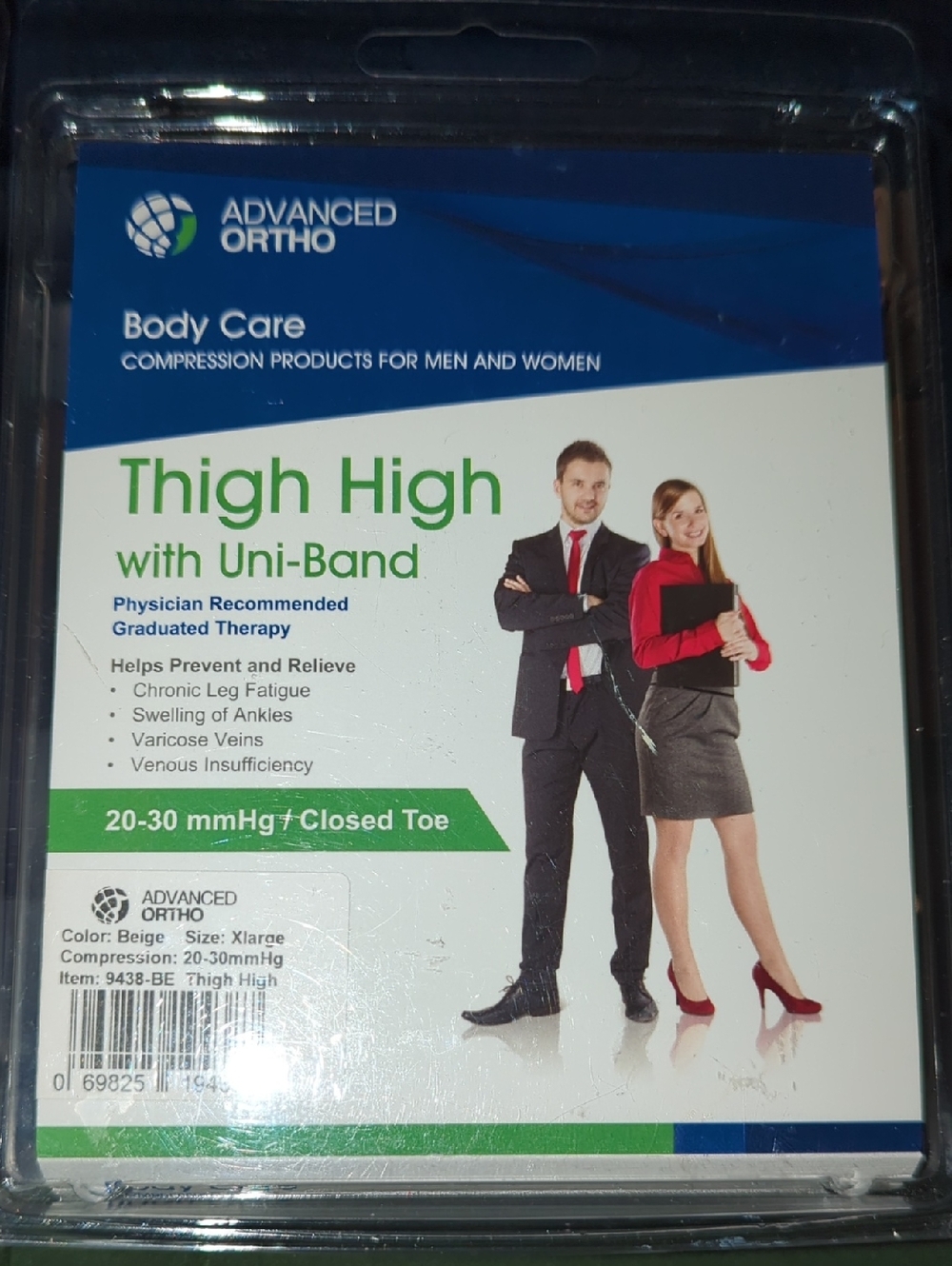 Advanced Ortho Thigh High Compression Stockings with Uni-Band — Beige Bundle Set